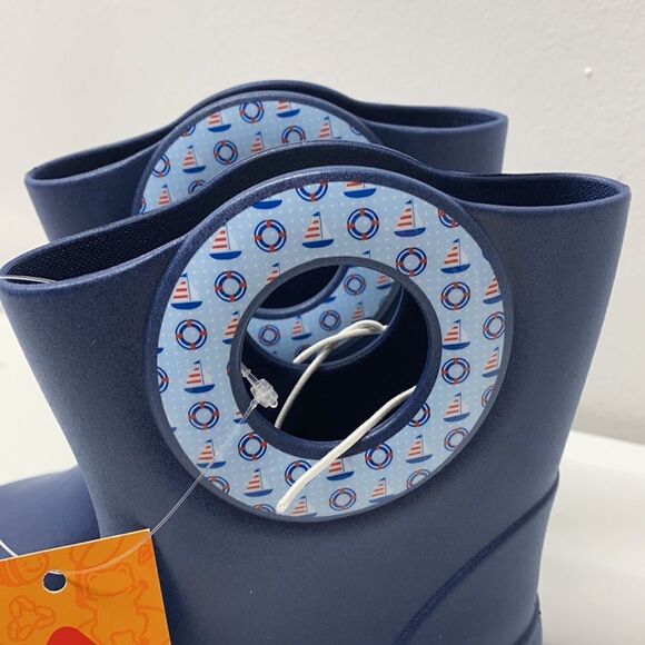 🔥Okabashi kids rain boot made in 🇺🇸 sz 11 Navy New - Picture 3 of 6